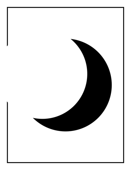 Crescent moon card